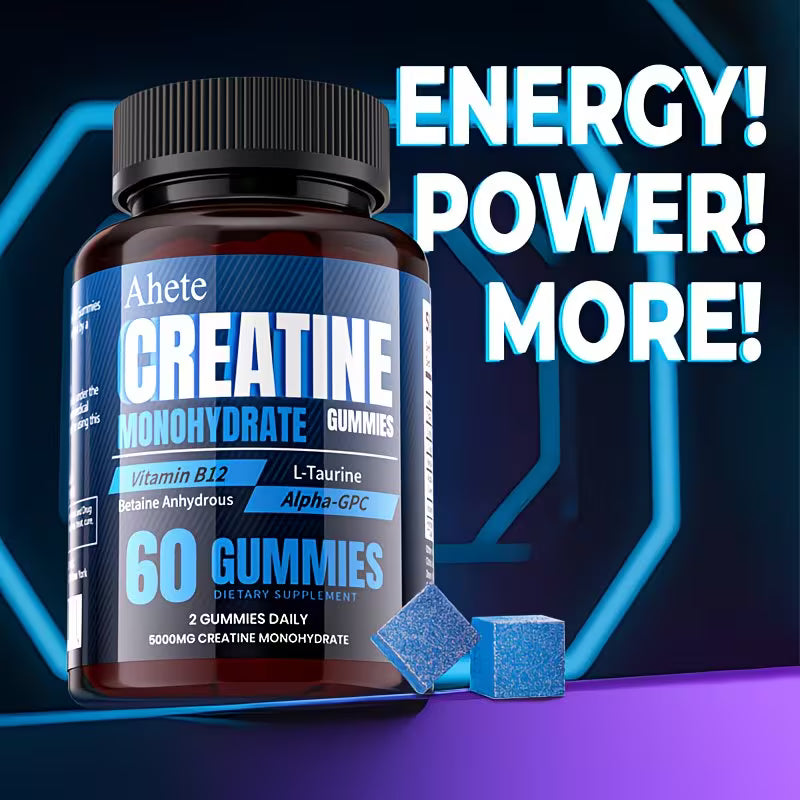 Pro Performance Creatine Gummies – 5000mg Daily Muscle Builder with Taurine & Vitamin B12