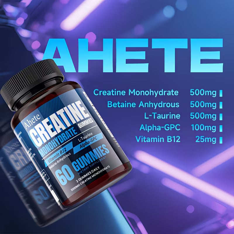 Pro Performance Creatine Gummies – 5000mg Daily Muscle Builder with Taurine & Vitamin B12
