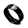 8mm Black 316L Stainless Steel Sukuna Cosplay Unisex Ring